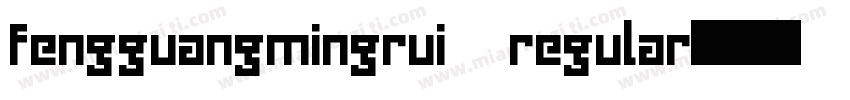 fengguangmingrui regular字体转换